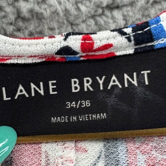 Lane Bryant Womens Striped & Floral Maxi Dress With Tie Waist Multicolor 34/36 - Picture 7 of 9